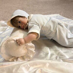 Vintage Lee Middleton First Moments Boy Doll with Open Eyes 1985